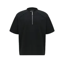Jiayi Library Men's  New Summer American Retro Niche Personality Zipper Design T-shirt Short Sleeve High Sense main image 3