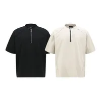 Jiayi Library Men's  New Summer American Retro Niche Personality Zipper Design T-shirt Short Sleeve High Sense main image 5