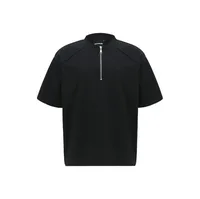 Jiayi Library Men's  New Summer American Retro Niche Personality Zipper Design T-shirt Short Sleeve High Sense sku image 5