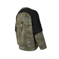 Jiayiku Fashion Brand  New American Street Fashion Brand Camouflage Tee Fake Two-piece Lace Stitching T-shirt Pullover main image 4