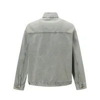 Jiayi Library Men's  Spring New American Retro Heavy Washing Water Fixation Denim Jacket Collar Jacket Men's main image 3