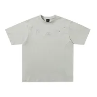 Jiayiku Men's  Summer New American Retro Fashion Brand Rivet Design Heavy Cotton Short-sleeved T-shirt sku image 3