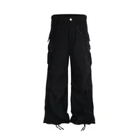 Jiayi Library Men's  Spring High Street American Retro Profile Baggy Overalls Loose Straight Casual Pants main image 3