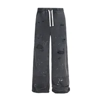 Jiayi Library Men's  New Arrival Waste Earth Style American Style Retro Hole-Rapped Washed Pants Hangling Sense Straight Casual Pants main image 1