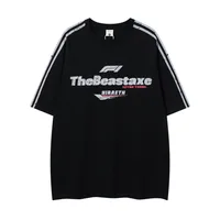 Jiayiku Men's  Summer New American Retro Fashion Brand Tee Culture Shirt Letter Printing Short-sleeved T-shirt main image 1