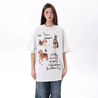 Jiayiku Fashion Brand  Spring New American Retro Couple T-shirt Loose Fun Printed Men's And Women's Short Sleeve Tee main image 3