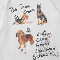 Jiayiku Fashion Brand  Spring New American Retro Couple T-shirt Loose Fun Printed Men's And Women's Short Sleeve Tee main image 4