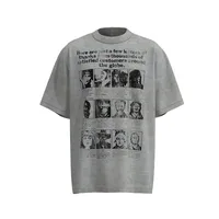 Jiayiku Men's  Summer American Street Hip Hop Fashion Brand Tee Culture Shirt Creative Character Printed T-shirt Men main image 3