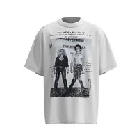 Jiayiku Men's  Summer New American Street Fashion Brand Washed Tee T-shirt Character Printed T-shirt For Men main image 3