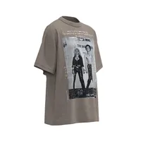 Jiayiku Men's  Summer New American Street Fashion Brand Washed Tee T-shirt Character Printed T-shirt For Men main image 4