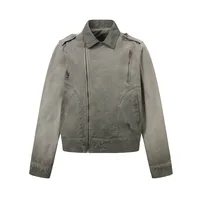 Jiayi Library Men's  Spring New American Retro Wash Water Batik Work Jacket Vintage Canvas Jacket main image 1