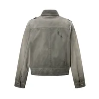Jiayi Library Men's  Spring New American Retro Wash Water Batik Work Jacket Vintage Canvas Jacket main image 2