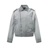 Jiayi Library Men's  Spring New American Retro Wash Water Batik Work Jacket Vintage Canvas Jacket main image 3