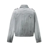 Jiayi Library Men's  Spring New American Retro Wash Water Batik Work Jacket Vintage Canvas Jacket main image 4