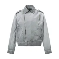 Jiayi Library Men's  Spring New American Retro Wash Water Batik Work Jacket Vintage Canvas Jacket sku image 2