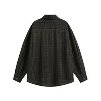 Jiayi Library Men's  Spring New American Retro Cleanfit Inkjet Plaid Shirt Lazy Style Shirt main image 4
