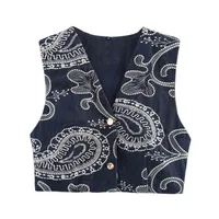 European Style Embroidered Short Vest Top And Skirt Pants Set Women's Fashion Casual Outfit High Street Style No Sleeve main image 3
