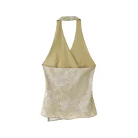 European Style Beaded Embroidered Waist-Cinching Top With Pants Set Fashionable Casual Outfit For Women Without Sleeves main image 4