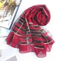 Women's Elegant Sweet Color Block  Silk Silk Scarf sku image 3