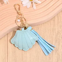 Shell Conch Pearl Tassel Keychain Europe And The United States  New Ocean Wind Bag Car Key Pendant Wholesale sku image 1