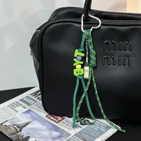 New Trendy Braided Rope Pendant Dopamine Bag Hanging Ornament Ins Style Keychain Female Pendant Letter Accessories sku image 9