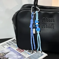 New Trendy Braided Rope Pendant Dopamine Bag Hanging Ornament Ins Style Keychain Female Pendant Letter Accessories sku image 1