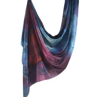Hot Sale Silk Printed Turban Ethnic Shawl High Grade Marble Printed Ethnic Scarf Shawl sku image 41