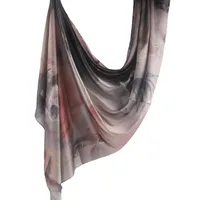 Hot Sale Silk Printed Turban Ethnic Shawl High Grade Marble Printed Ethnic Scarf Shawl sku image 40