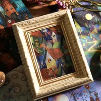 1 Set Cartoon House Mushroom School Paper Cartoon Style Retro Artistic Card main image 10