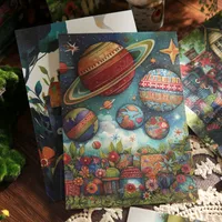 1 Set Cartoon House Mushroom School Paper Cartoon Style Retro Artistic Card main image 9