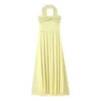 Elegant Long Mesh Dress Women's Comfortable Breathable Strapless Design New Style Casual Fashion Suitable For All Seasons sku image 2