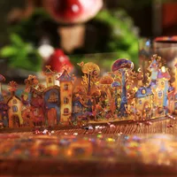 1 Piece Cartoon House School PET Cartoon Style Retro Maximalism Adhesive Tape main image 5