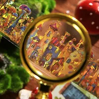 1 Piece Cartoon House School PET Cartoon Style Retro Maximalism Adhesive Tape main image 9