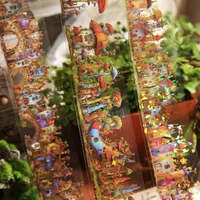 1 Piece Cartoon House School PET Cartoon Style Retro Maximalism Adhesive Tape main image video
