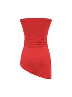 Women's Trendy Casual Comfortable Strapless Top Slant Hem Short Style Polyester Fabric Travel And Date Suitable High Street Style main image 5