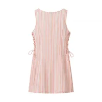 Elegant Striped Dress Women's Fashionable New Style Spring Essential Casual High Street Round Neck Sleeveless Knee-High main image 5