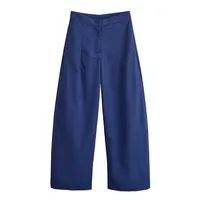 Women's Basic Casual Pants Fashionable Spring Autumn Loose Long Trousers Classic Style Street High Waist Polyester Fabric main image 1