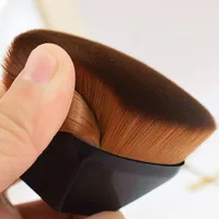 Nylon Bristle Foundation Brush For Even Application Of Liquid Foundation BB Cream Blush On 1 Piece Plastic Handle Makeup Brush main image 1
