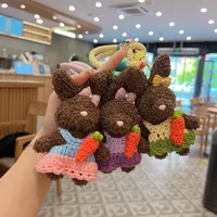 1 Piece Cartoon Style Cute Rabbit Plush Unisex Bag Pendant Keychain main image 1