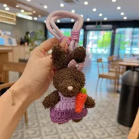 1 Piece Cartoon Style Cute Rabbit Plush Unisex Bag Pendant Keychain main image 2