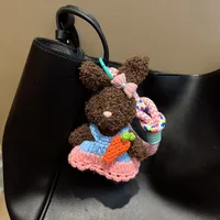 1 Piece Cartoon Style Cute Rabbit Plush Unisex Bag Pendant Keychain main image 4