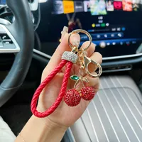1 Piece Cute Cherry Zinc Alloy Unisex Bag Pendant Keychain main image 4