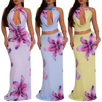 Casual Holiday Women's Sexy Streetwear Flower Polyester Skirt Co-ord Set Shorts Sets main image 1