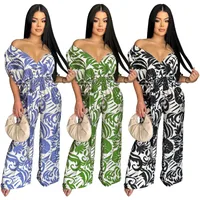 Women's Casual Daily Sexy Streetwear Plant Full Length Jumpsuits main image 1