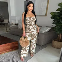Women's Holiday Daily Bohemian Streetwear Geometric Full Length Jumpsuits main image 5