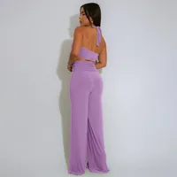 Tea Party Street Women's Sexy Streetwear Solid Color Polyester Pant Co-ord Set Shorts Sets main image 3