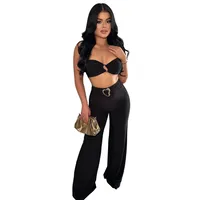 Tea Party Street Women's Sexy Streetwear Solid Color Polyester Pant Co-ord Set Shorts Sets sku image 1