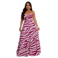 Women's Strap Dress Vacation Classic Style Strap Sleeveless Stripe Maxi Long Dress Holiday Travel sku image 8