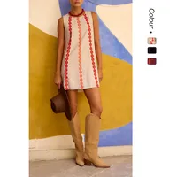 Women's One-Step Skirt Casual Simple Style Round Neck Sleeveless Solid Color Above Knee Holiday Daily main image 1