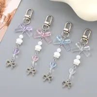 1 Piece Elegant Lady Bow Knot Acrylic Bag Pendant Keychain main image 1